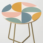 Bauhaus Mid Century Modern Geometric II Natural Pastel Side Table Gallery Image 2