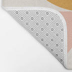 Bauhaus Mid Century Modern Geometric II Natural Pastel Bath Mat Gallery Image 2