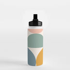 Bauhaus Mid Century Modern Geometric II Natural Pastel Water Bottle Gallery Image 2