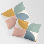 Bauhaus Mid Century Modern Geometric II Natural Pastel Pillow Sham Gallery Image 3