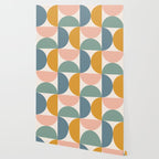 Bauhaus Mid Century Modern Geometric II Natural Pastel Wallpaper Gallery Image 2