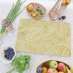 Authentic Aboriginal Art - The Fields (Mustard2) Cutting Board Gallery Image 2