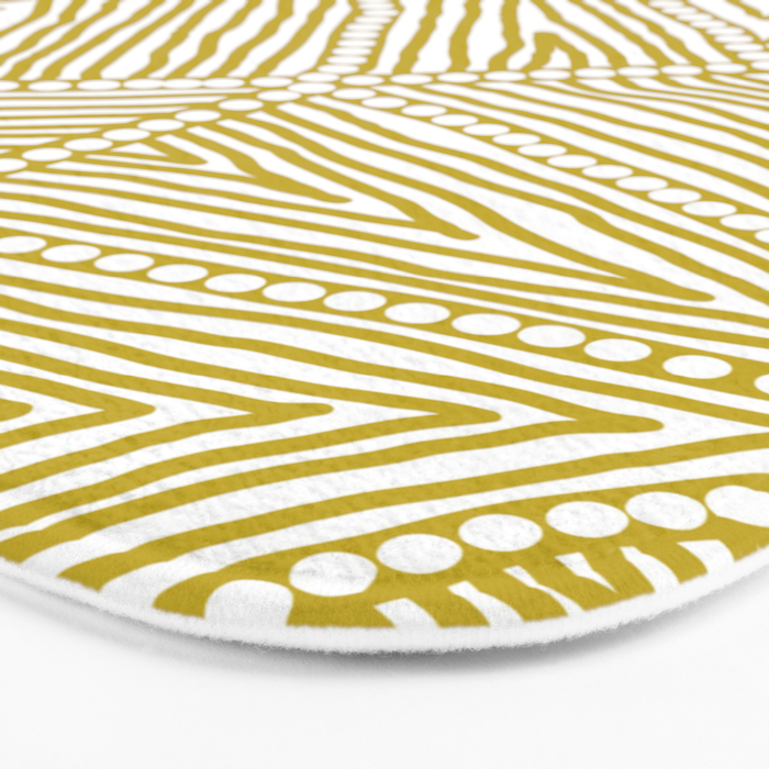 Authentic Aboriginal Art - The Fields (Mustard2) Bath Mat Gallery Image 3