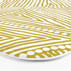 Authentic Aboriginal Art - The Fields (Mustard2) Bath Mat Gallery Image 3
