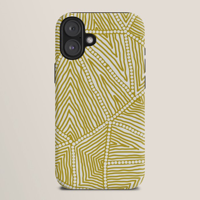 Authentic Aboriginal Art - The Fields (Mustard2) iPhone Case Gallery Image 10