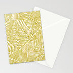 Authentic Aboriginal Art - The Fields (Mustard2) Stationery Card Gallery Image 2