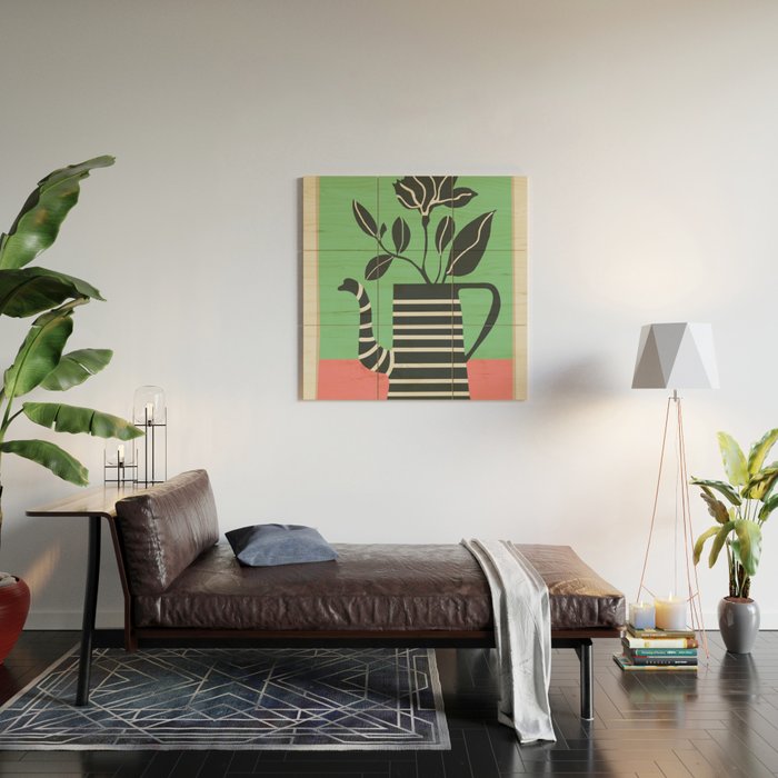 Teapot Garden 2 Wood Wall Art Gallery Image 2