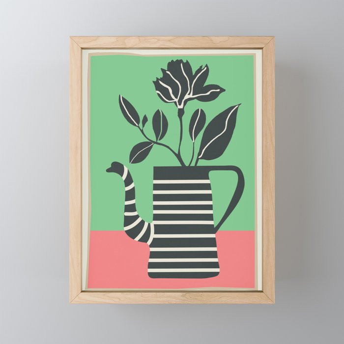Teapot Garden 2 Mini Art Print Gallery Image 1