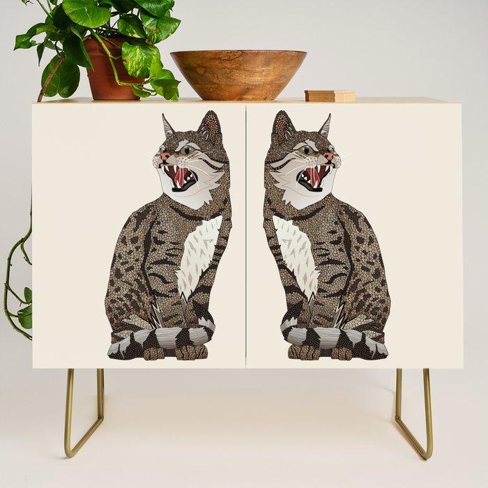Indian desert cat off white Credenza Gallery Image 1