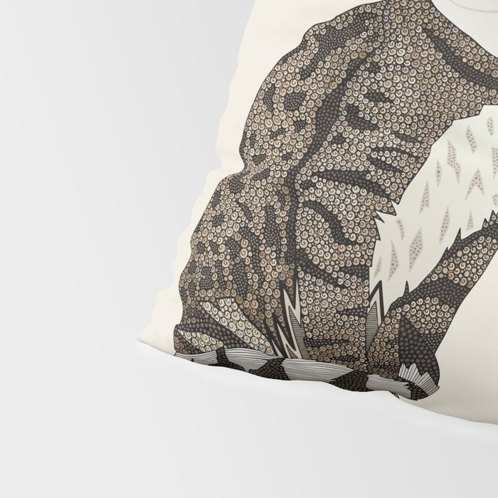 Indian desert cat off white Pillow Sham Gallery Image 4