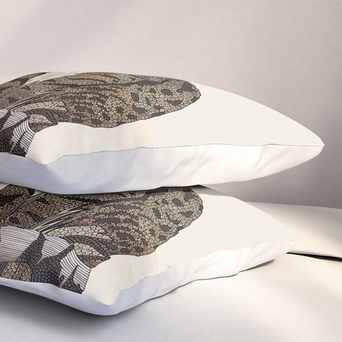 Indian desert cat off white Pillow Sham Gallery Image 3