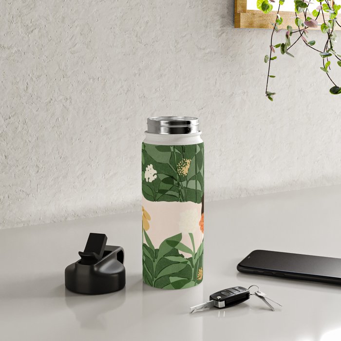 Sleeping on the books Water Bottle Gallery Image 4