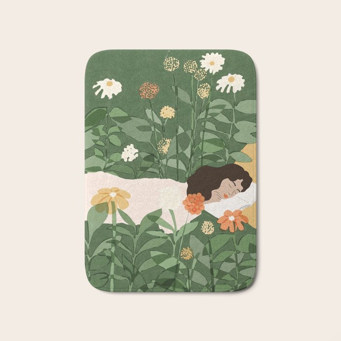 Sleeping on the books Bath Mat Gallery Image 1