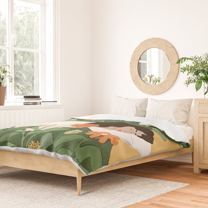 Sleeping on the books Duvet Cover Gallery Image 2