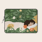 Sleeping on the books Laptop Sleeve Gallery Image 1