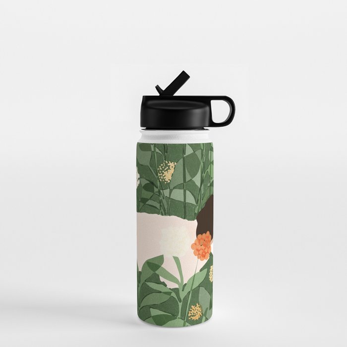 Sleeping on the books Water Bottle Gallery Image 1