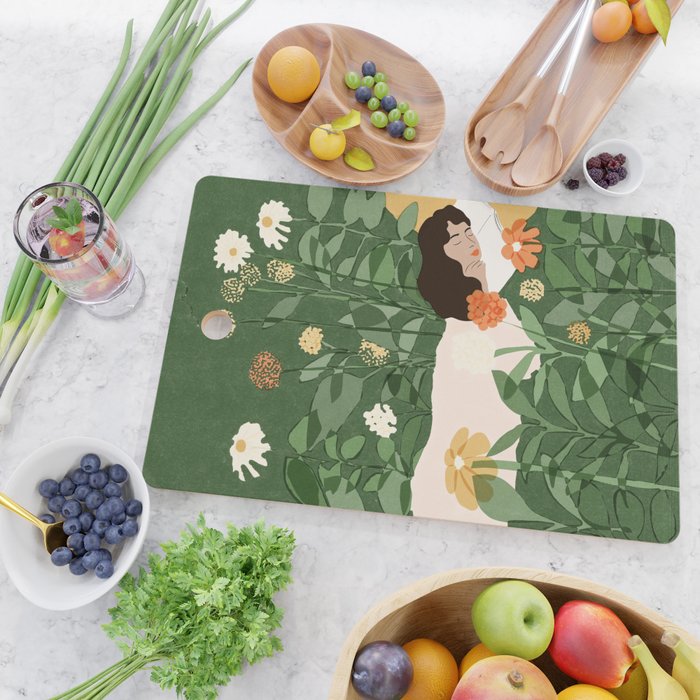 Sleeping on the books Cutting Board Gallery Image 2