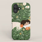 Sleeping on the books iPhone Case Gallery Image 1
