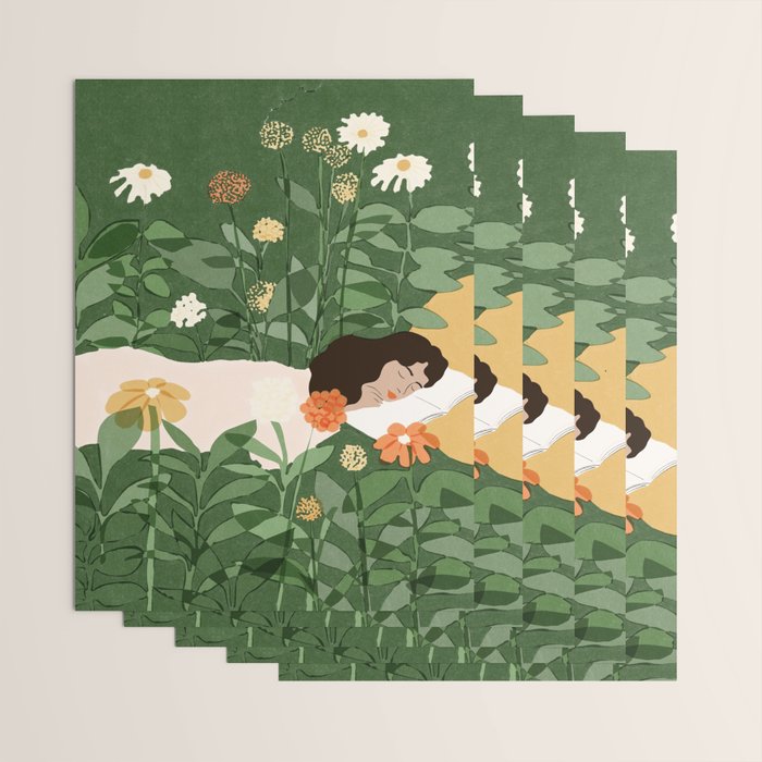 Sleeping on the books Wrapping Paper Gallery Image 3