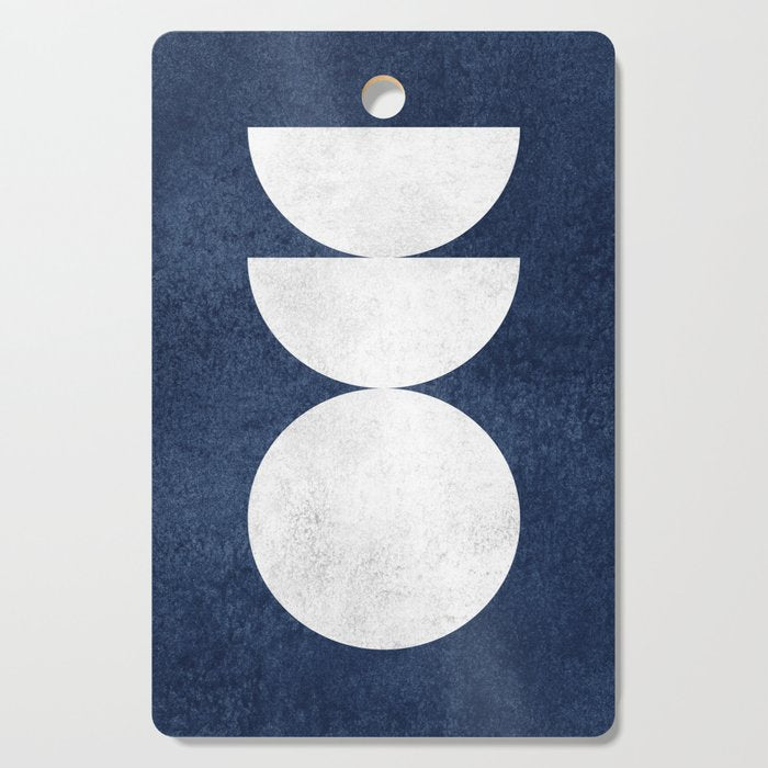 Woodblock navy 2 Mid century modern Cutting Board Gallery Image 1