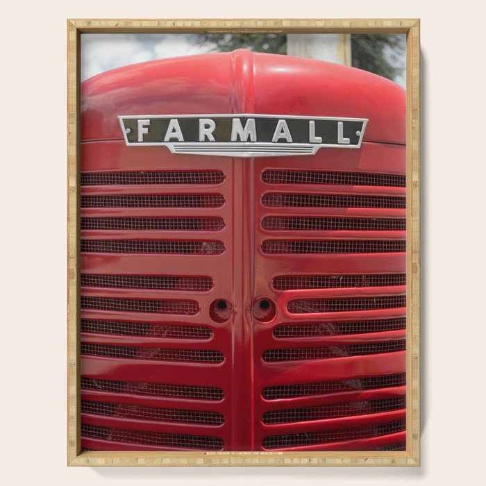 Vintage Farmall M Grill Antique Red Tractor Serving Tray Gallery Image 1