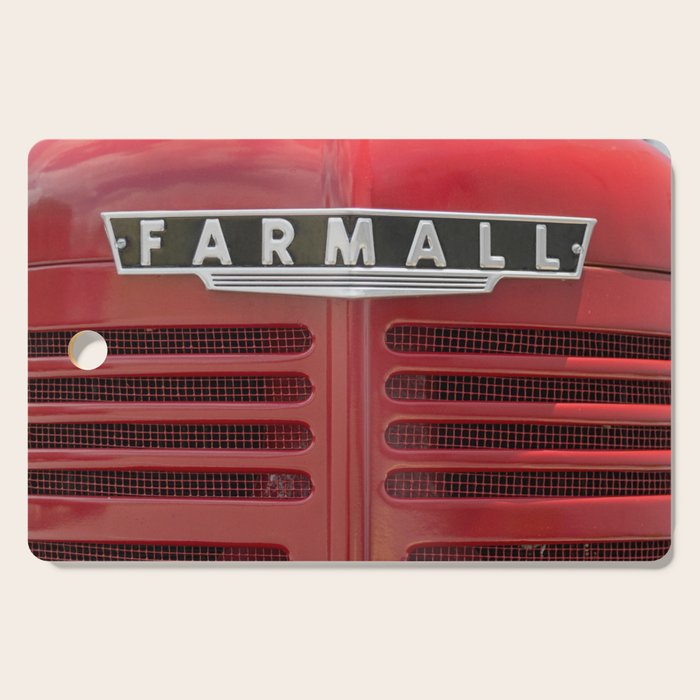 Vintage Farmall M Grill Antique Red Tractor Cutting Board Gallery Image 1