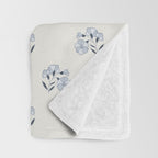Floral Block Print Throw Blanket Gallery Image 3
