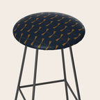 Dragonfly Pattern II Dark Blue Stool Gallery Image 2