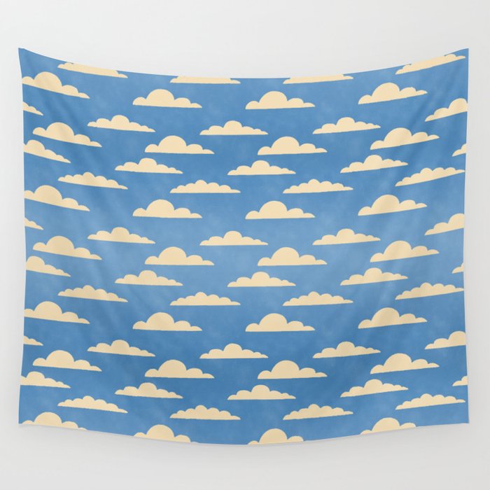 cartoony clouds Wall Tapestry Gallery Image 4