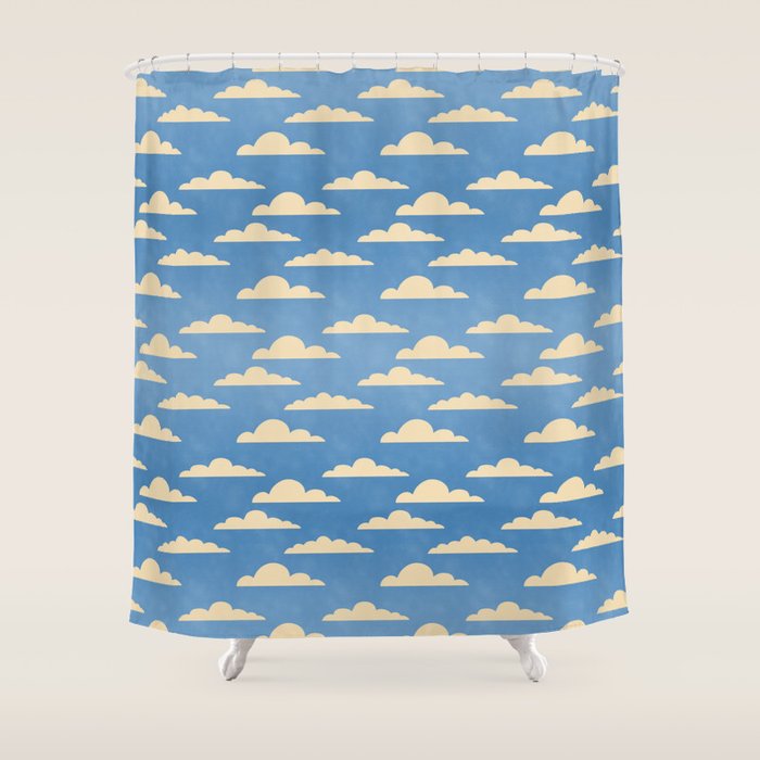 cartoony clouds Shower Curtain Gallery Image 1