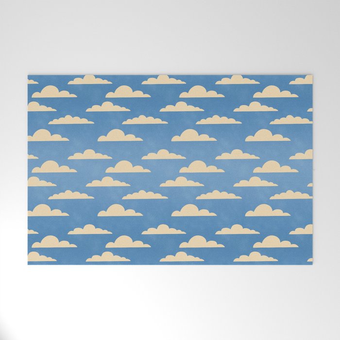 cartoony clouds Welcome Mat Gallery Image 1