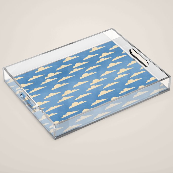 cartoony clouds Acrylic Tray Gallery Image 1