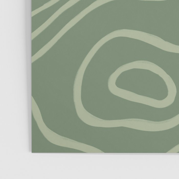 Topographic Map / Grayish Green Poster Gallery Image 3