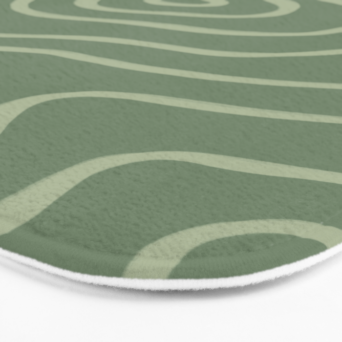 Topographic Map / Grayish Green Bath Mat Gallery Image 3