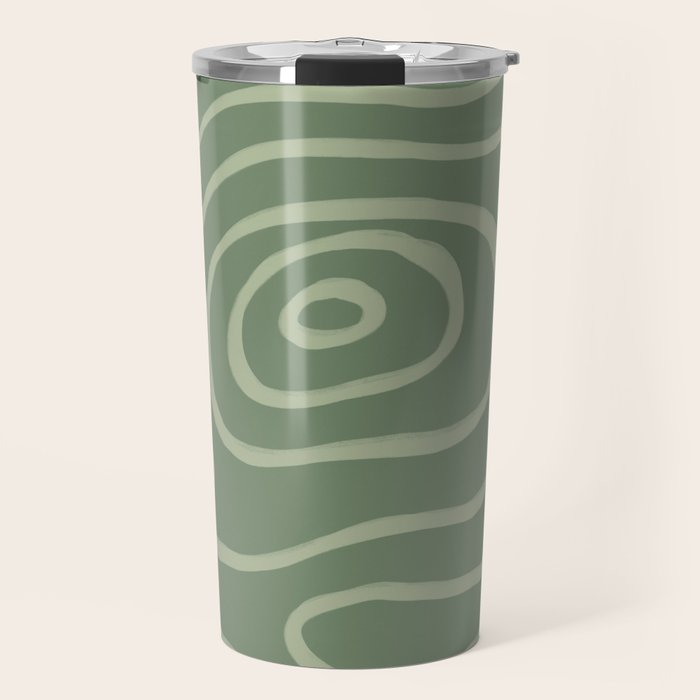 Topographic Map / Grayish Green Travel Mug Gallery Image 1