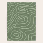 Topographic Map / Grayish Green Poster Gallery Image 4