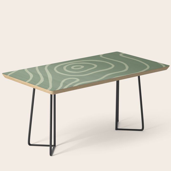 Topographic Map / Grayish Green Coffee Table Gallery Image 1