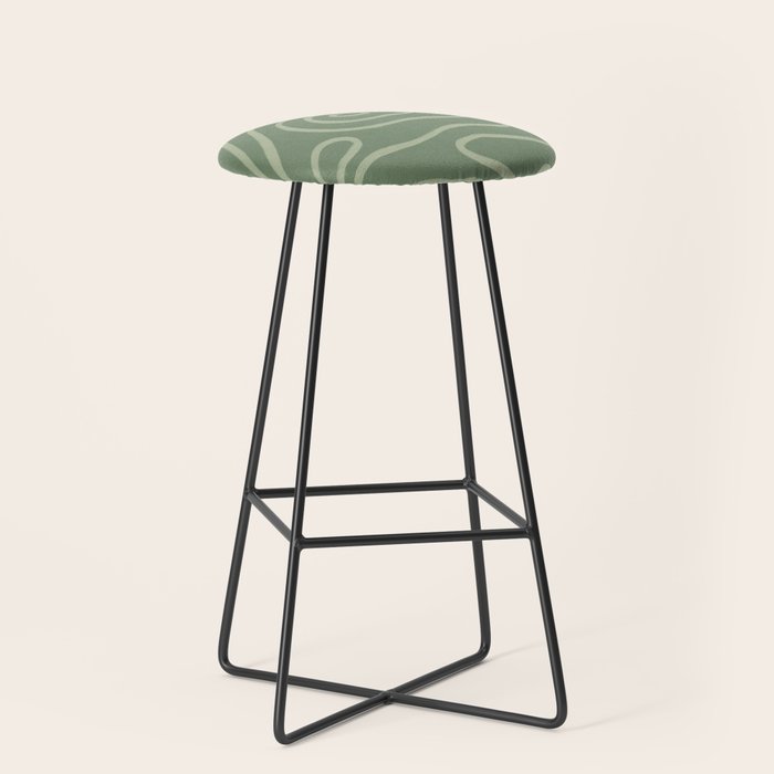 Topographic Map / Grayish Green Stool Gallery Image 1