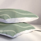 Topographic Map / Grayish Green Pillow Sham Gallery Image 3
