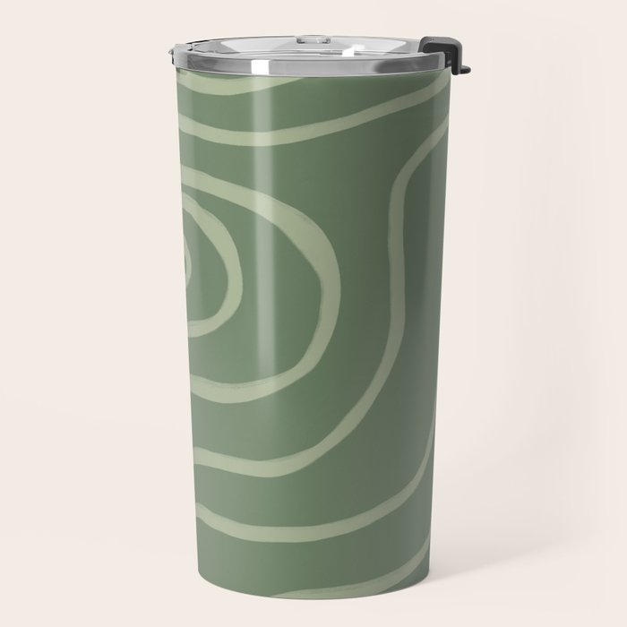 Topographic Map / Grayish Green Travel Mug Gallery Image 2