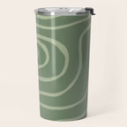 Topographic Map / Grayish Green Travel Mug Gallery Image 2