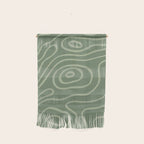 Topographic Map / Grayish Green Wall Hanging Gallery Image 1