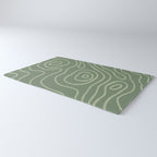 Topographic Map / Grayish Green Rug Gallery Image 3