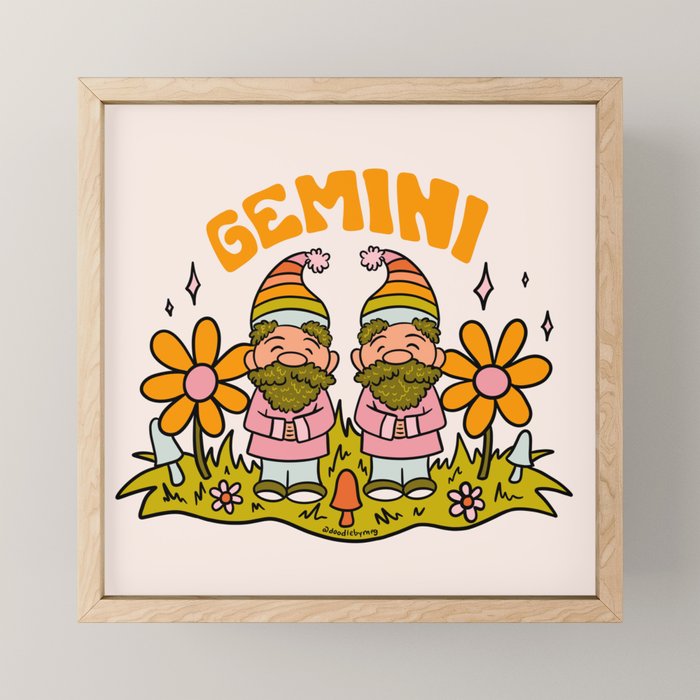 Gemini Gnome Mini Art Print Gallery Image 1