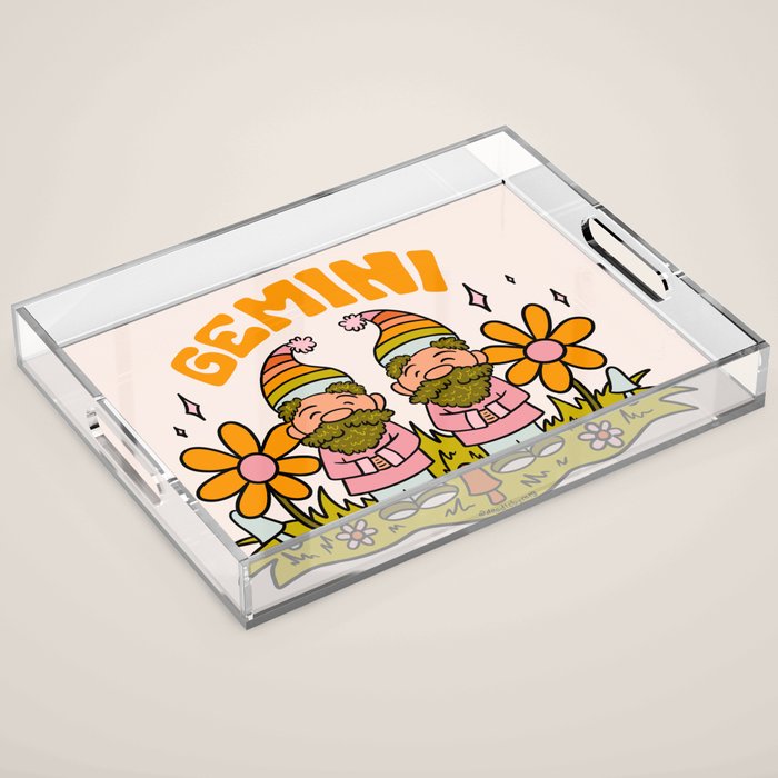 Gemini Gnome Acrylic Tray Gallery Image 1
