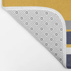 Stripes Abstract, Yellow, Grey, Navy Bath Mat Gallery Image 2