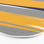 Stripes Abstract, Yellow, Grey, Navy Bath Mat Gallery Image 3
