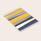 Stripes Abstract, Yellow, Grey, Navy Notebook Gallery Image 3