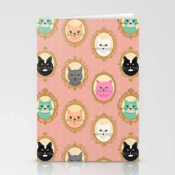 Cat Cameos - Cute Kitty Portraits Stationery Card Gallery Image 2
