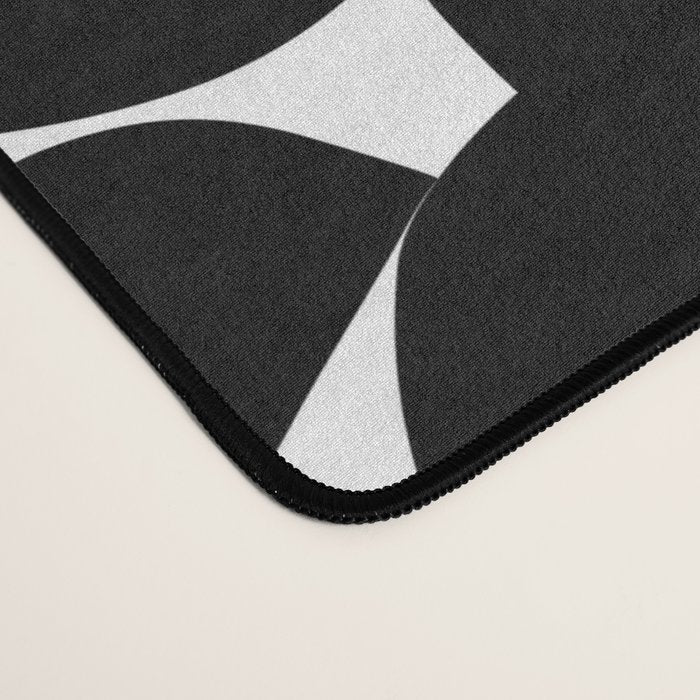 Black and white organic nature art shape pattern Desk Mat Gallery Image 4